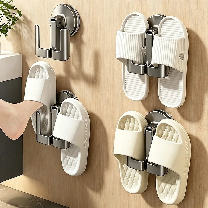 Drill-Free Suction Cup Bathroom Shelf & Wall Hook Rack