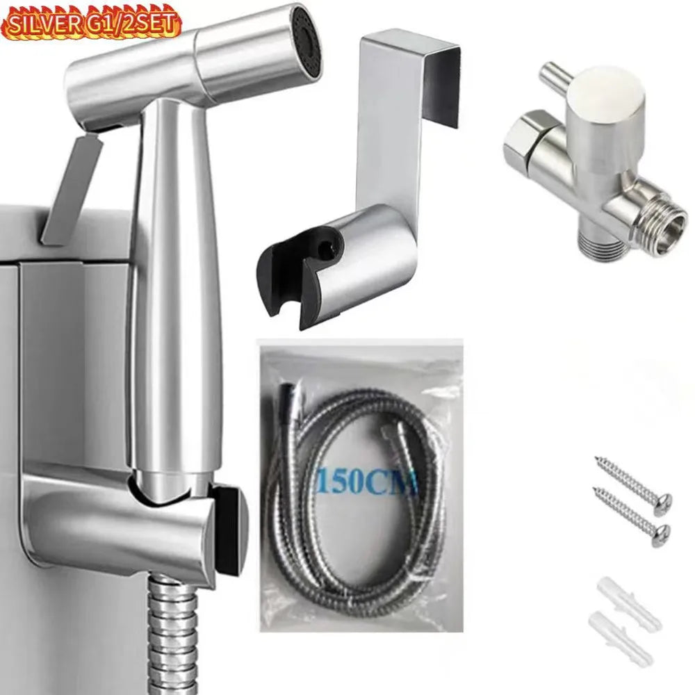 Handheld Bidet Sprayer Set – Stainless Steel Toilet Sprayer Kit