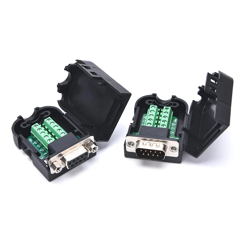 DB9 Connector RS232 Male Female 9 Pin RS485 Breakout Terminals COM