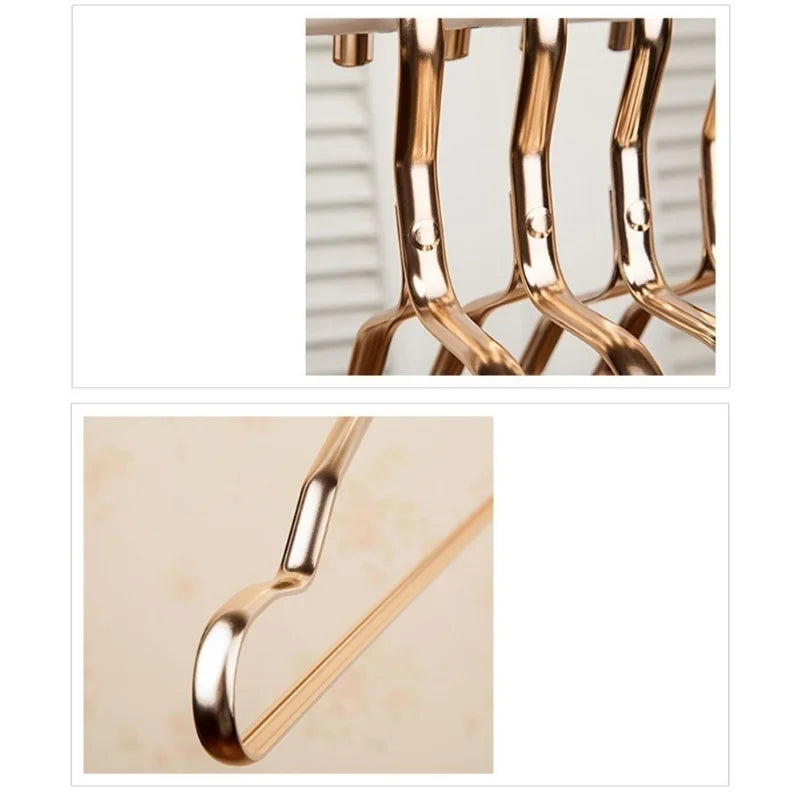 5-Pack Aluminum Clothes Hangers – Non-Slip Slim Closet Organizer