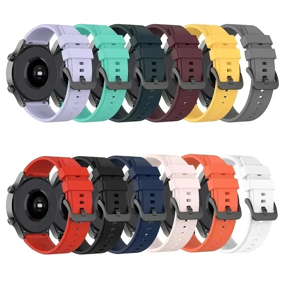 Silicone Watch Strap 20mm 22mm – Amazfit GTR GTS Bip Samsung Garmin