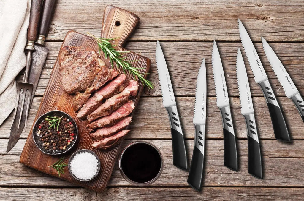 6-Piece Serrated Steak Knife Set – German Stainless Steel