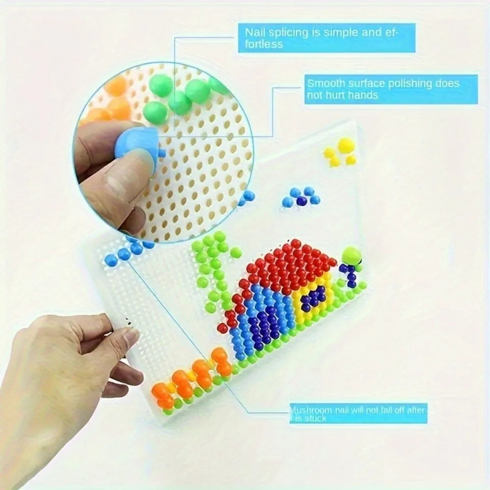 296 Mushroom Nail Building Blocks Puzzles Game Cognition Intellectual