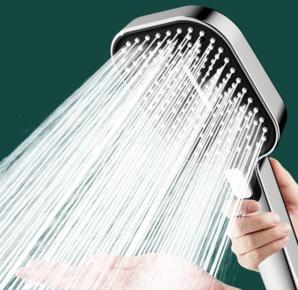 3-Mode Rectangular Rainfall Shower Head | 120mm High Pressure