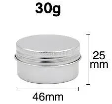 Empty Aluminum Tins 5ml–100ml | Screw Top Round Storage Cans