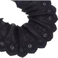 Black Cotton Eyelet Lace Trim – Floral Embroidery Ribbon 5 Yds