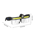 Rechargeable LED Safety Glasses – Hands-Free Head Flashlight