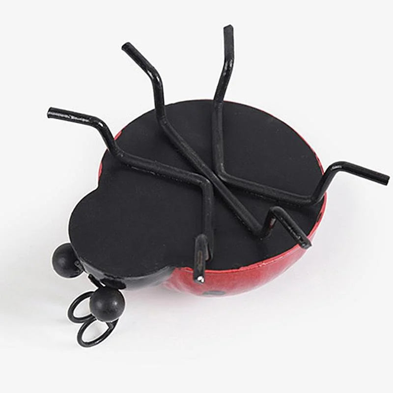 Mini Metal Ladybug Fence Hanger – Outdoor Garden Ornament