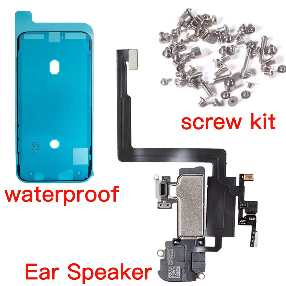 iPhone Earpiece Speaker Flex + Waterproof Sticker & Screws Kit