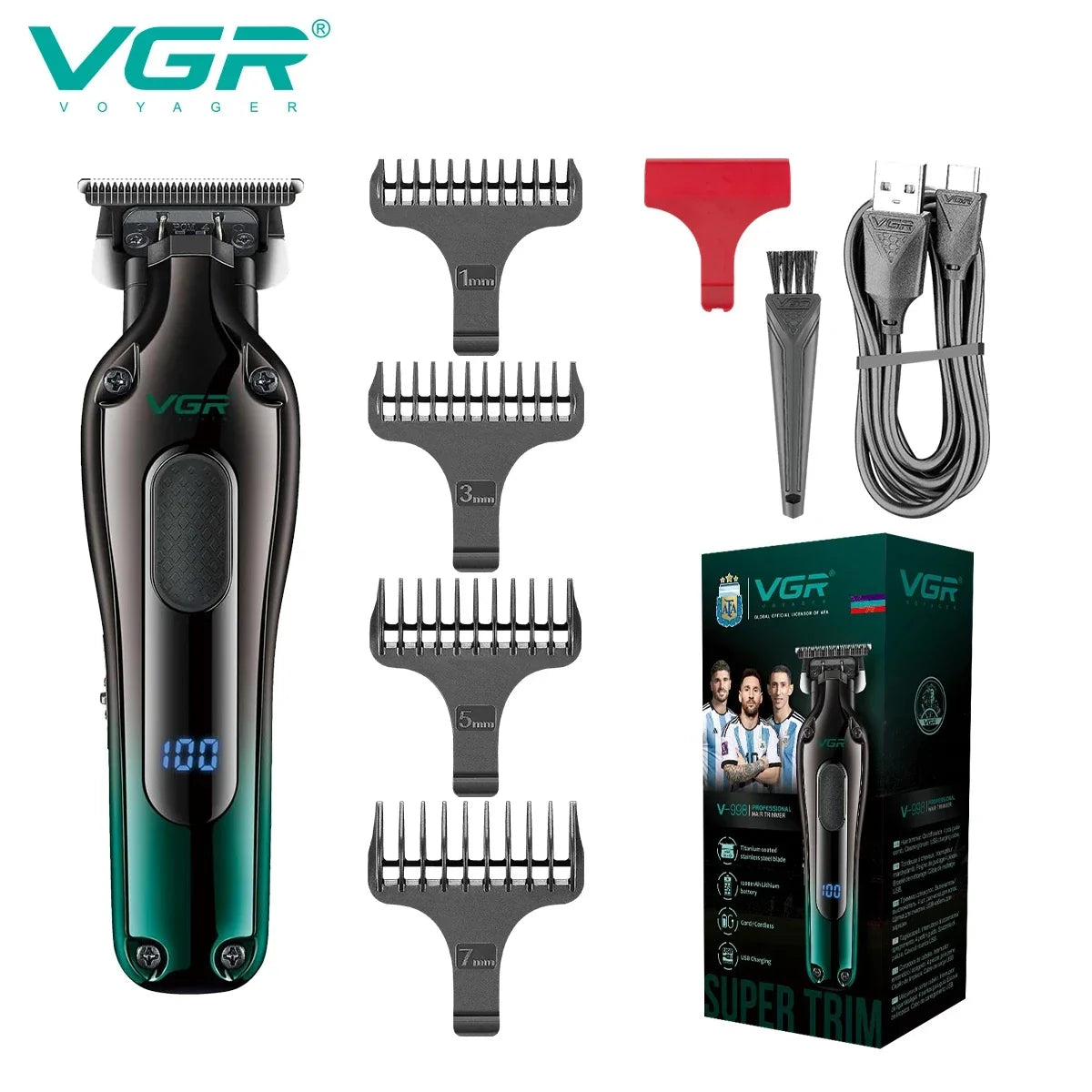 VGR V-998 Professional Cordless Hair Clipper for Men