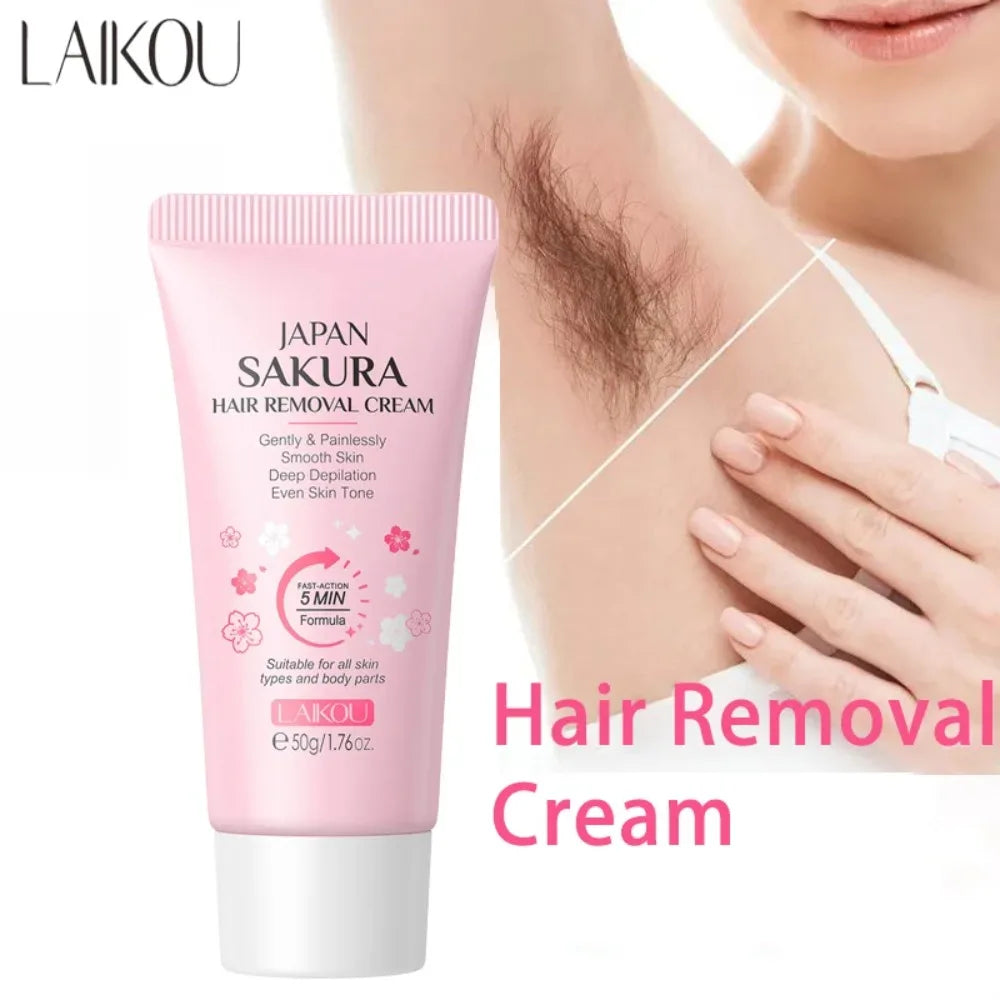 LAIKOU Sakura Hair Removal Cream – Body & Intimate 50g