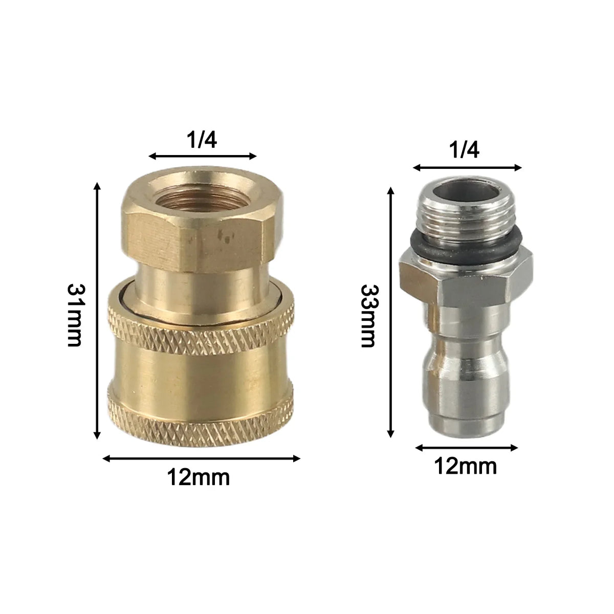 G1/4 Quick Connect Fitting | Copper & Steel Pressure Washer