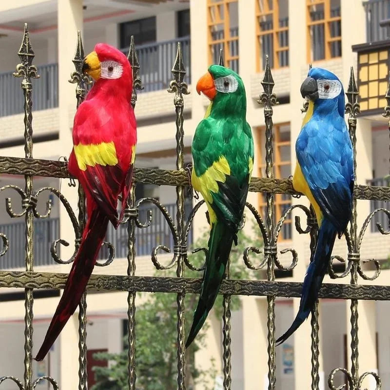 Handmade Foam Feather Macaw Parrot Garden Ornament 45/60cm