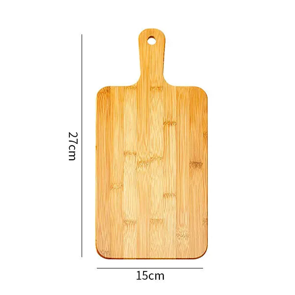 Bamboo Cutting Board with Handle – Large Wooden Serving Board