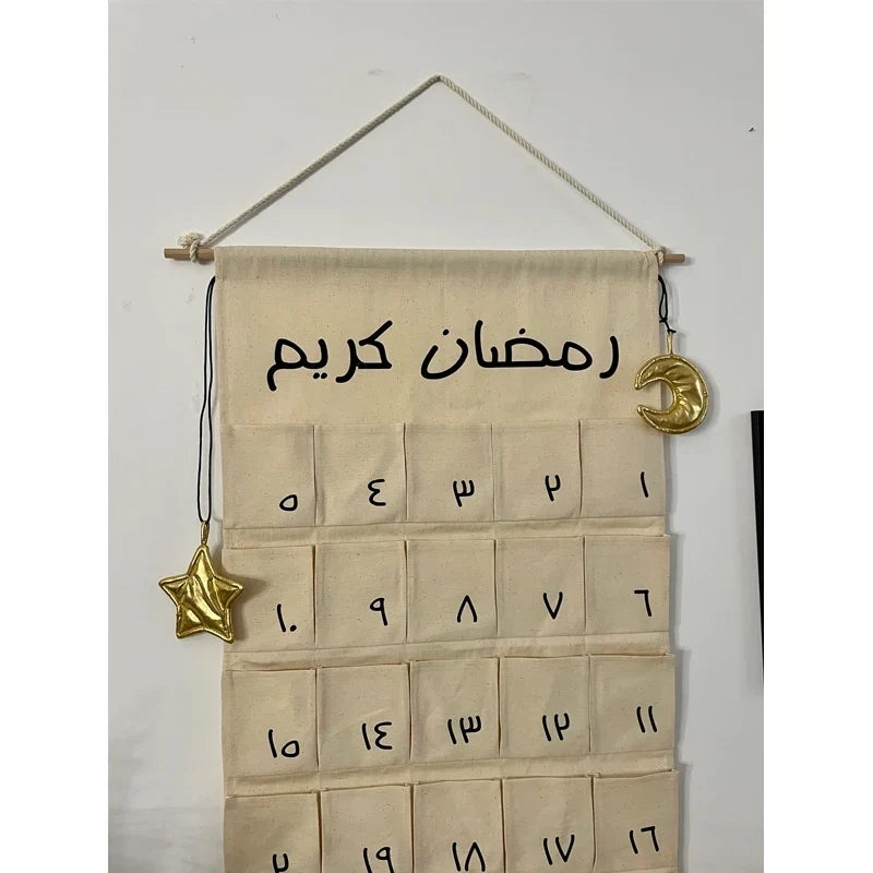 30-Day Ramadan Advent Calendar | Eid Countdown Fabric Wall Decor