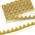 Rhinestone Glass Bead Lace Ribbon Goldenrod 41mm – 5 Yards