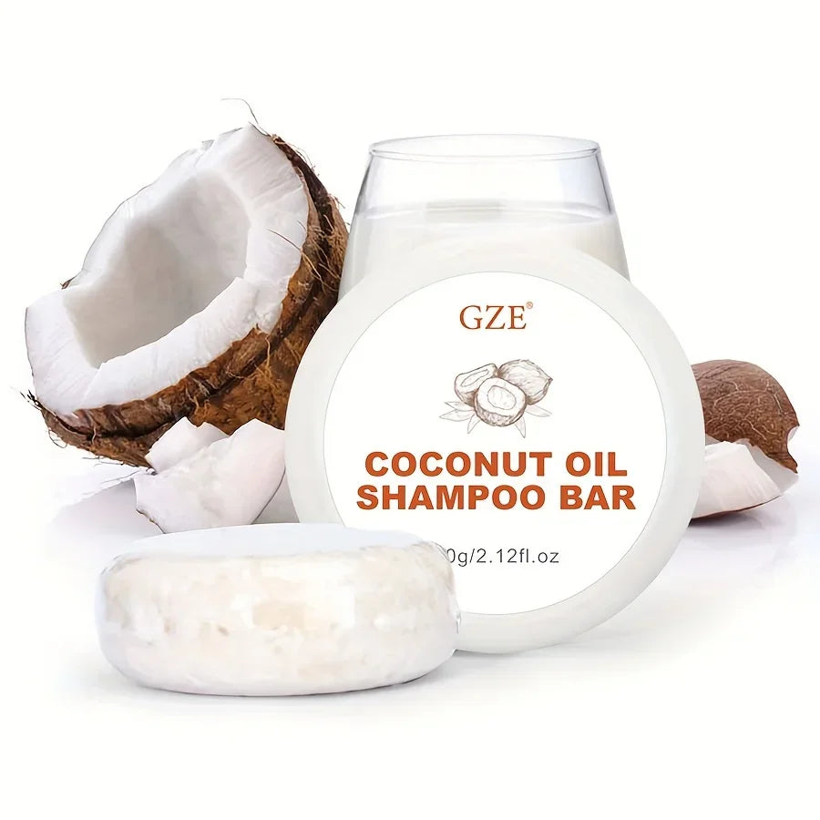 GZE Coconut Oil Shampoo Bar – Moisturizing for Dry Hair
