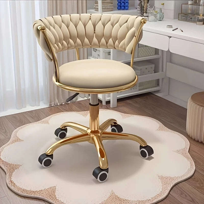 Swivel Vanity Stool – Adjustable Height Dressing Chair