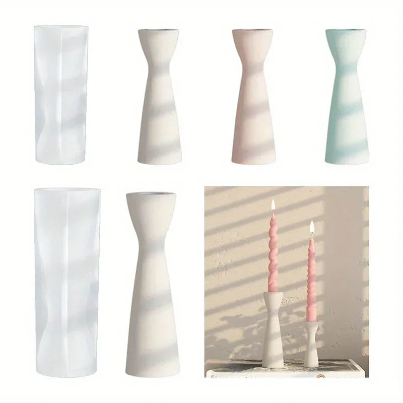 Silicone Candle Holder Mold – DIY Resin & Plaster Mould