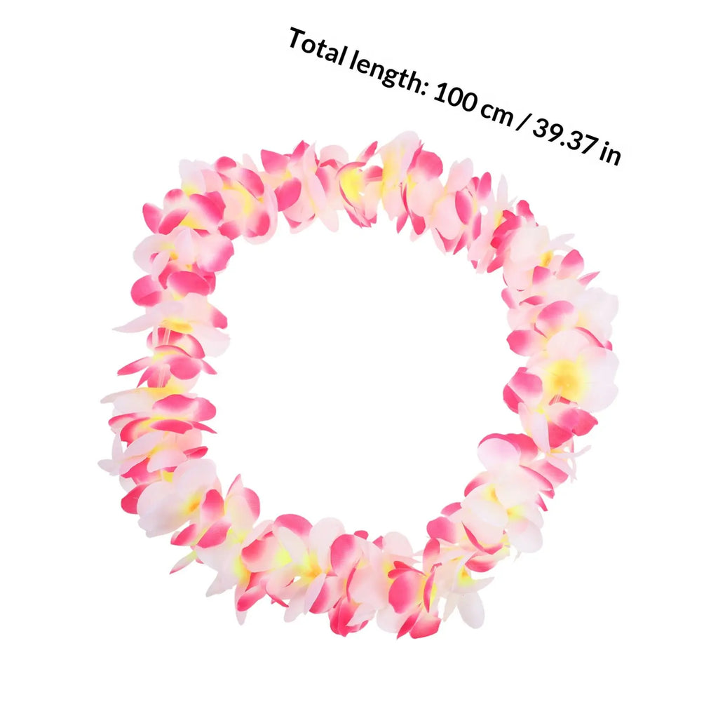 Hawaiian Flower Leis Floral Wreath Bright Lightweight Garlands