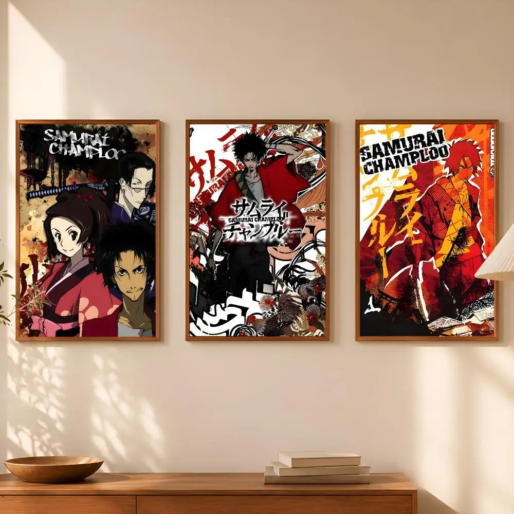 Samurai Champloo Anime Poster – Self-Stick HD Waterproof Wall Art