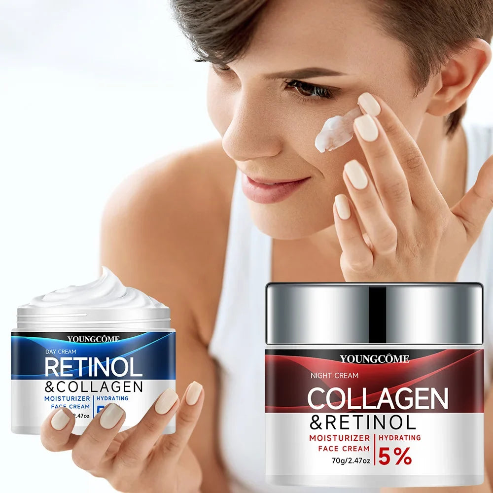 YOUNGCOME Collagen Retinol Face Cream Set – Hyaluronic Acid 2pc