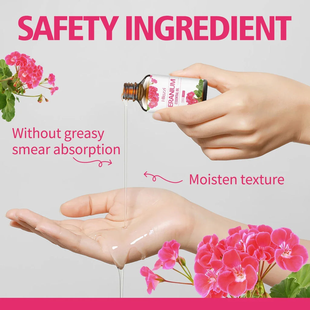 Hllozzi 30ml Geranium Pure Essential Oil – Jojoba Aromatherapy
