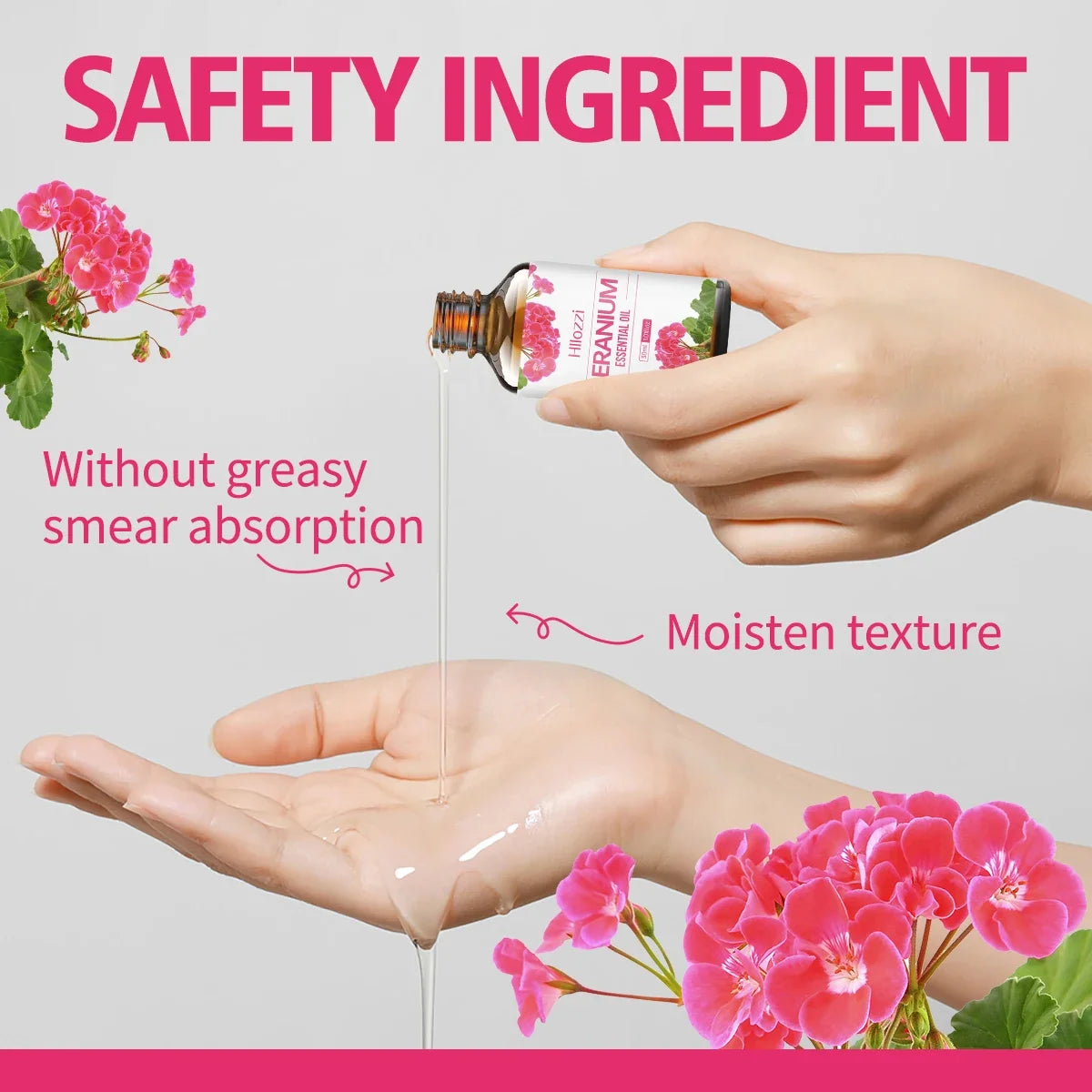 Hllozzi 30ml Geranium Pure Essential Oil – Jojoba Aromatherapy