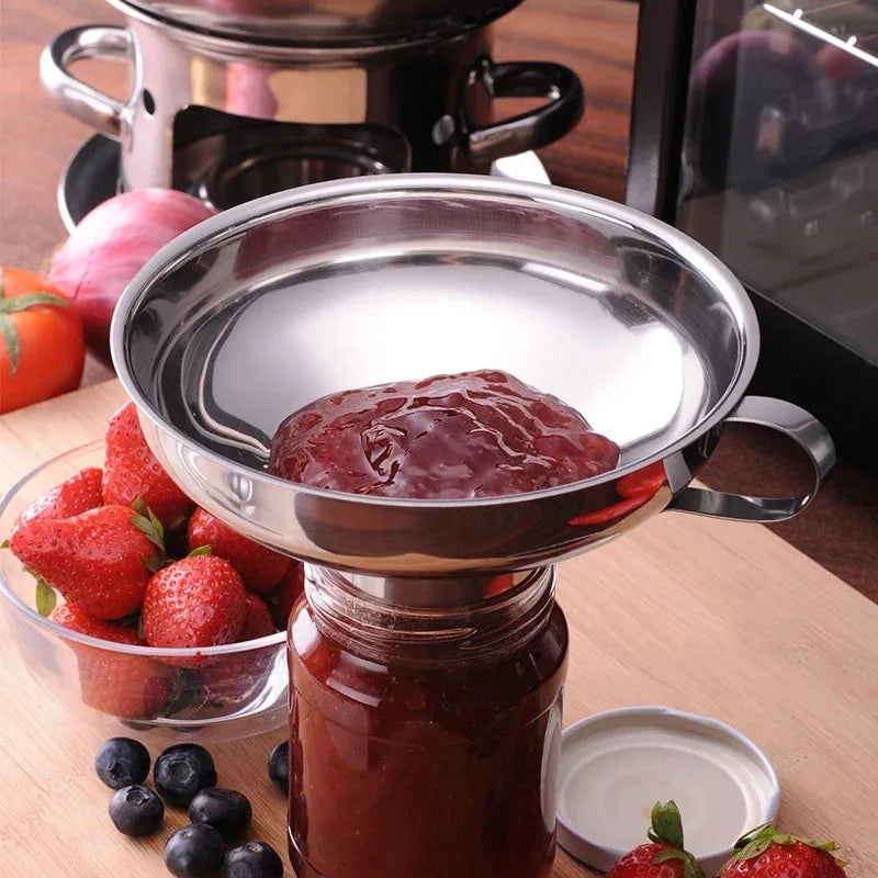 Stainless Steel Wide Mouth Canning Funnel – Jam, Oil & Jars