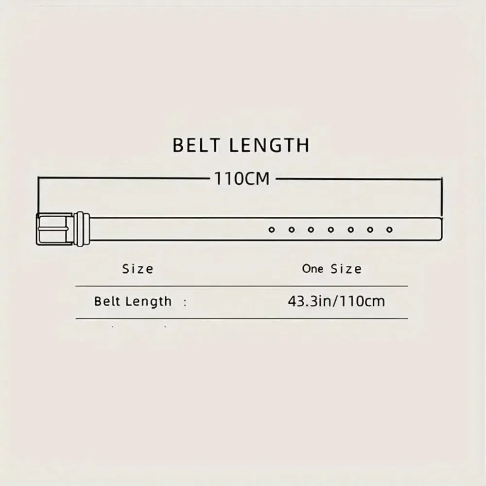 Square Rivet Punk Belt – Unisex PU Leather Jeans Belt