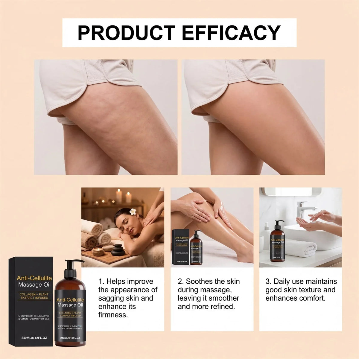 Hoygi Firming Body Oil – Collagen Massage Oil 240ml