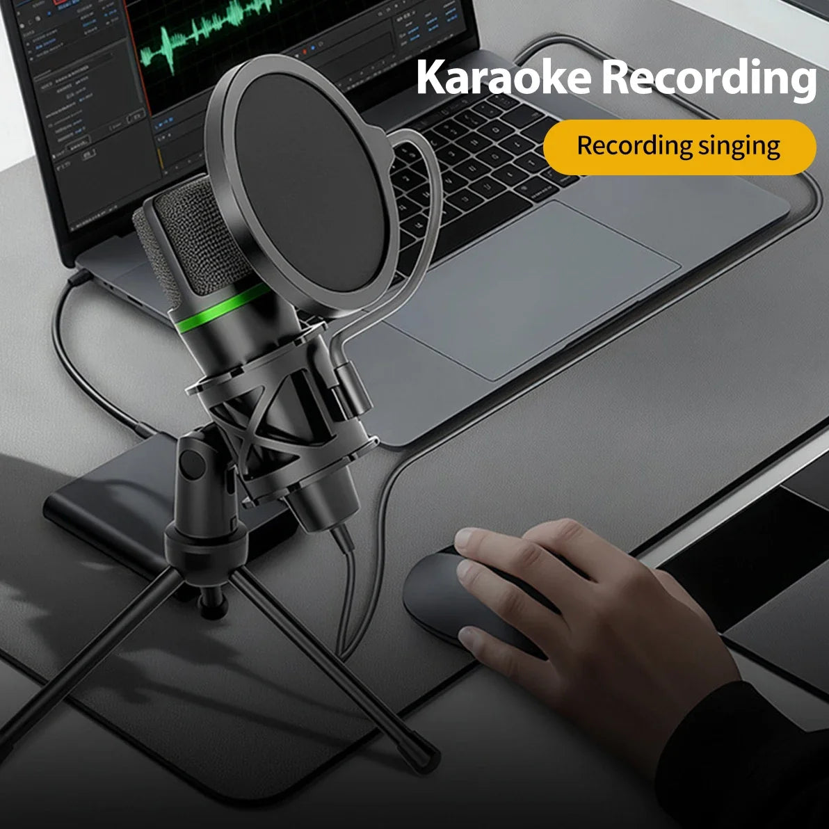 AyeBeau USB Condenser Microphone – RGB Gaming, Streaming & Podcast