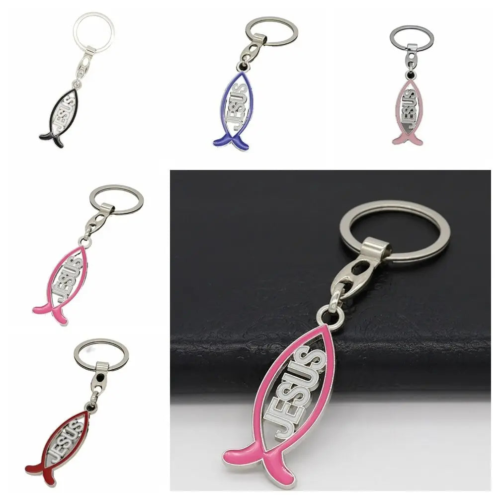 Christian Fish Ichthys Alloy Keychain – Faith Symbol Charm
