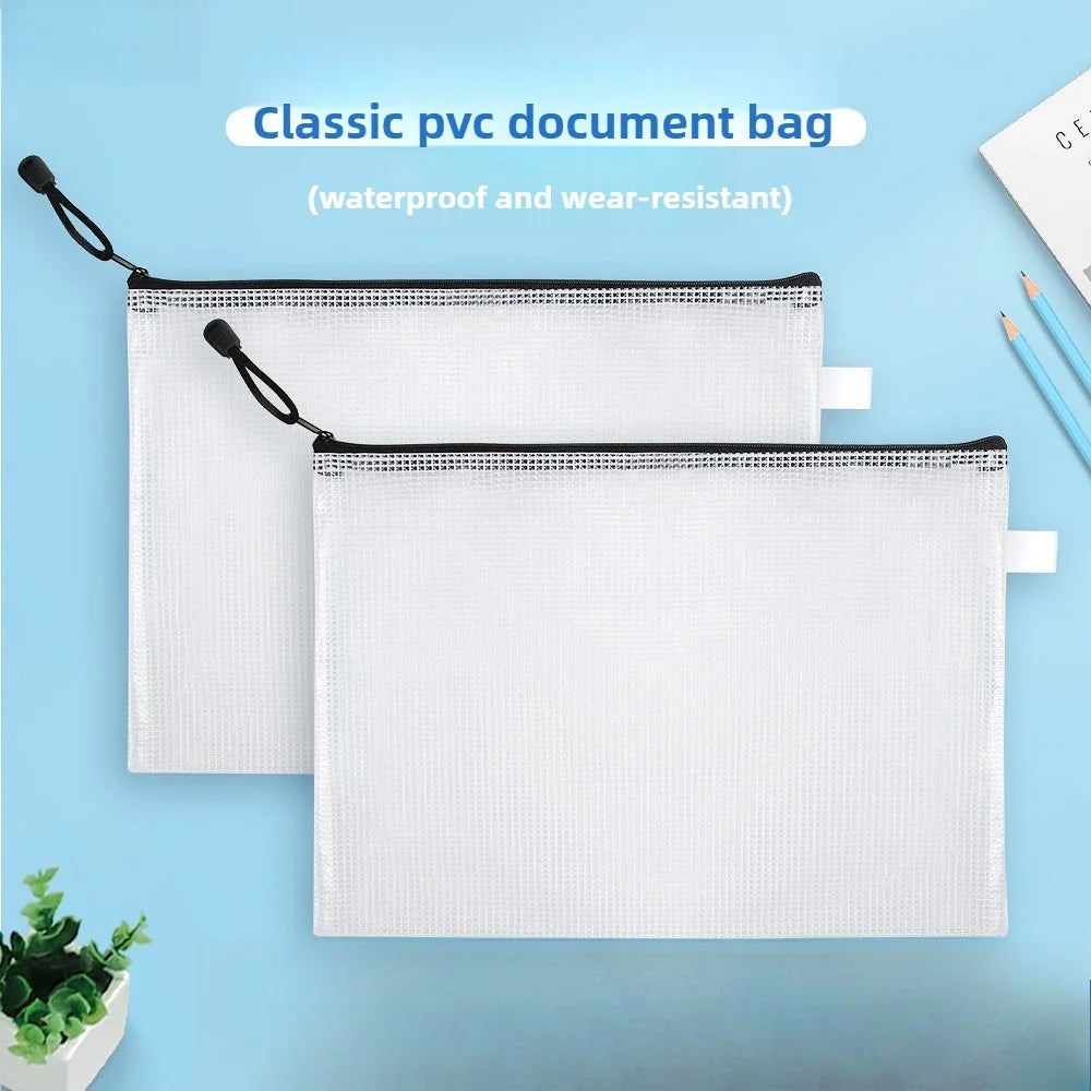 A4 Clear Zipper Pouch – Waterproof Document & Craft Organizer