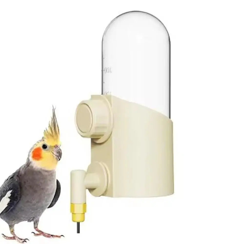 250ml Hangable Bird Water Bottle – Splash-Proof Parrot Feeder