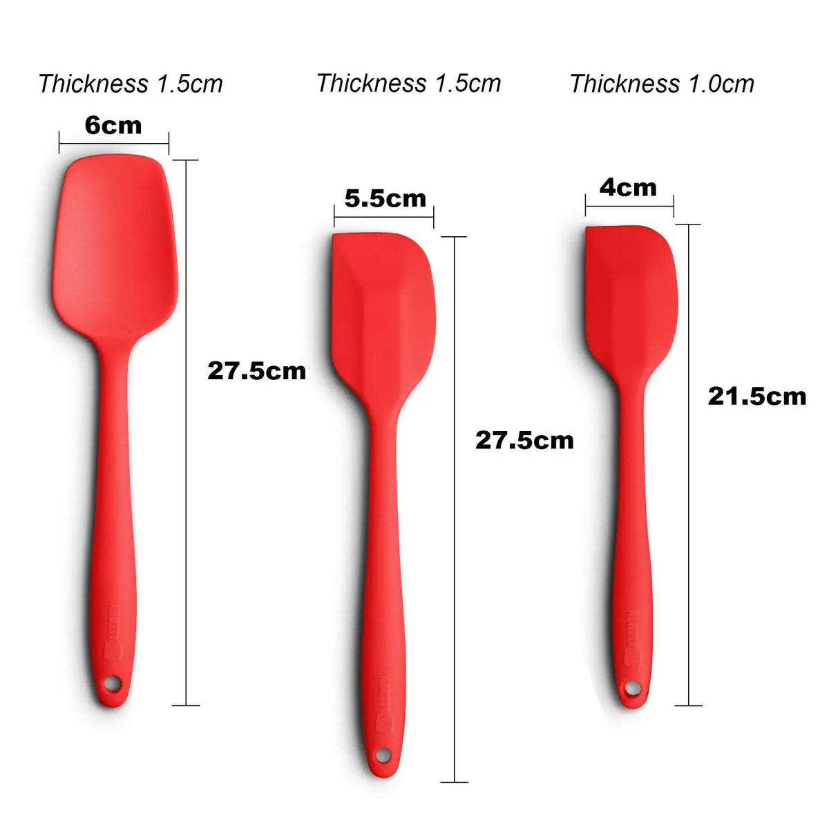 3-Piece Silicone Spatula Set – Cake, Butter & Baking Tools