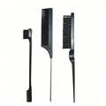 3-Piece Hairdressing Brush Kit – Teasing, Edge & Braiding Combs
