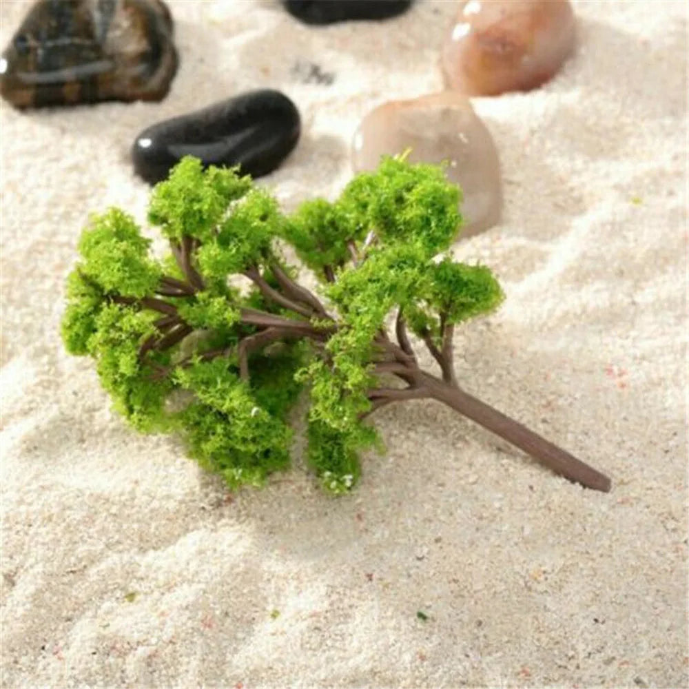10pcs 7cm Miniature Tree Models – Train, Wargame & Diorama Scenery