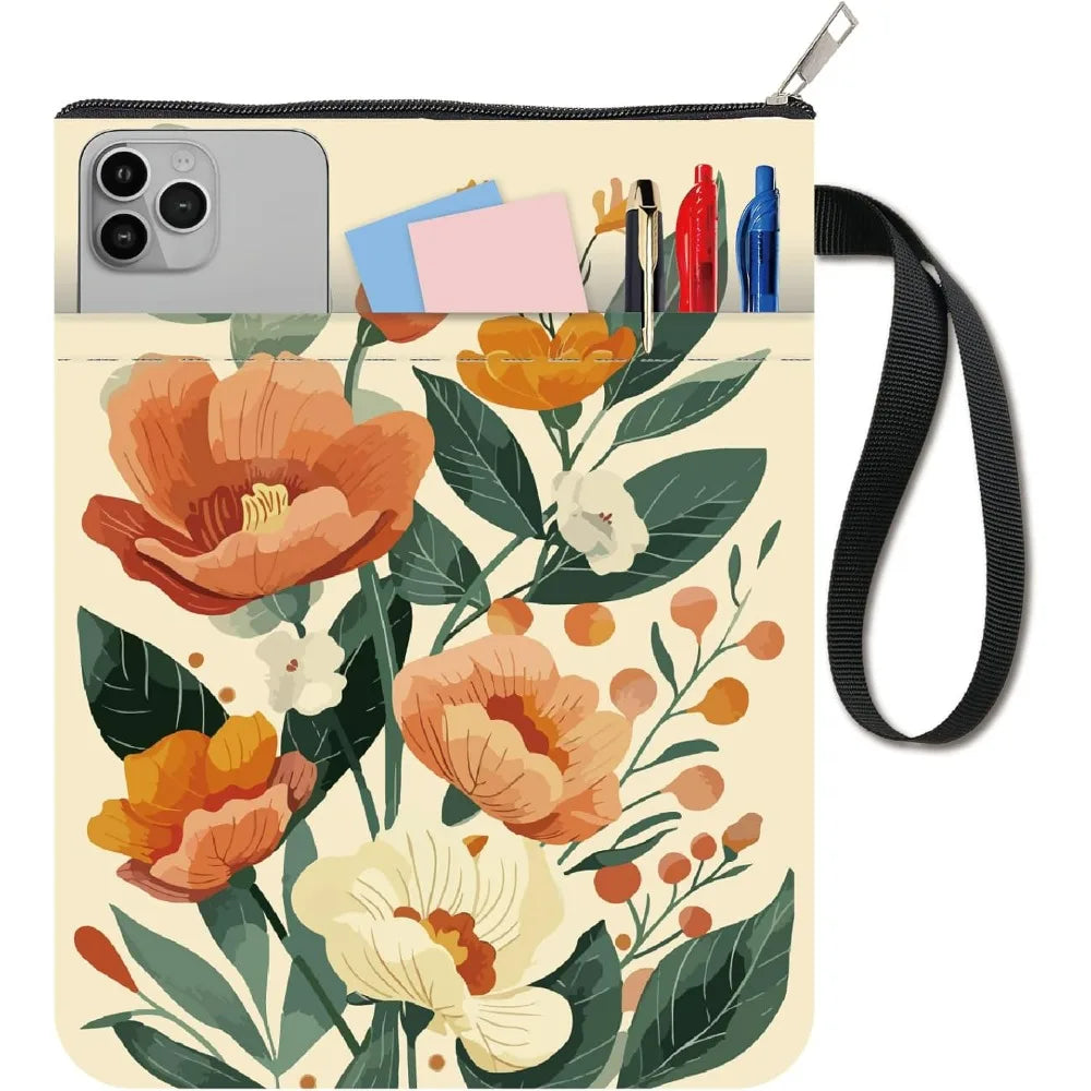 Vintage Floral Book Sleeve – Washable Fabric Cover & Zipper