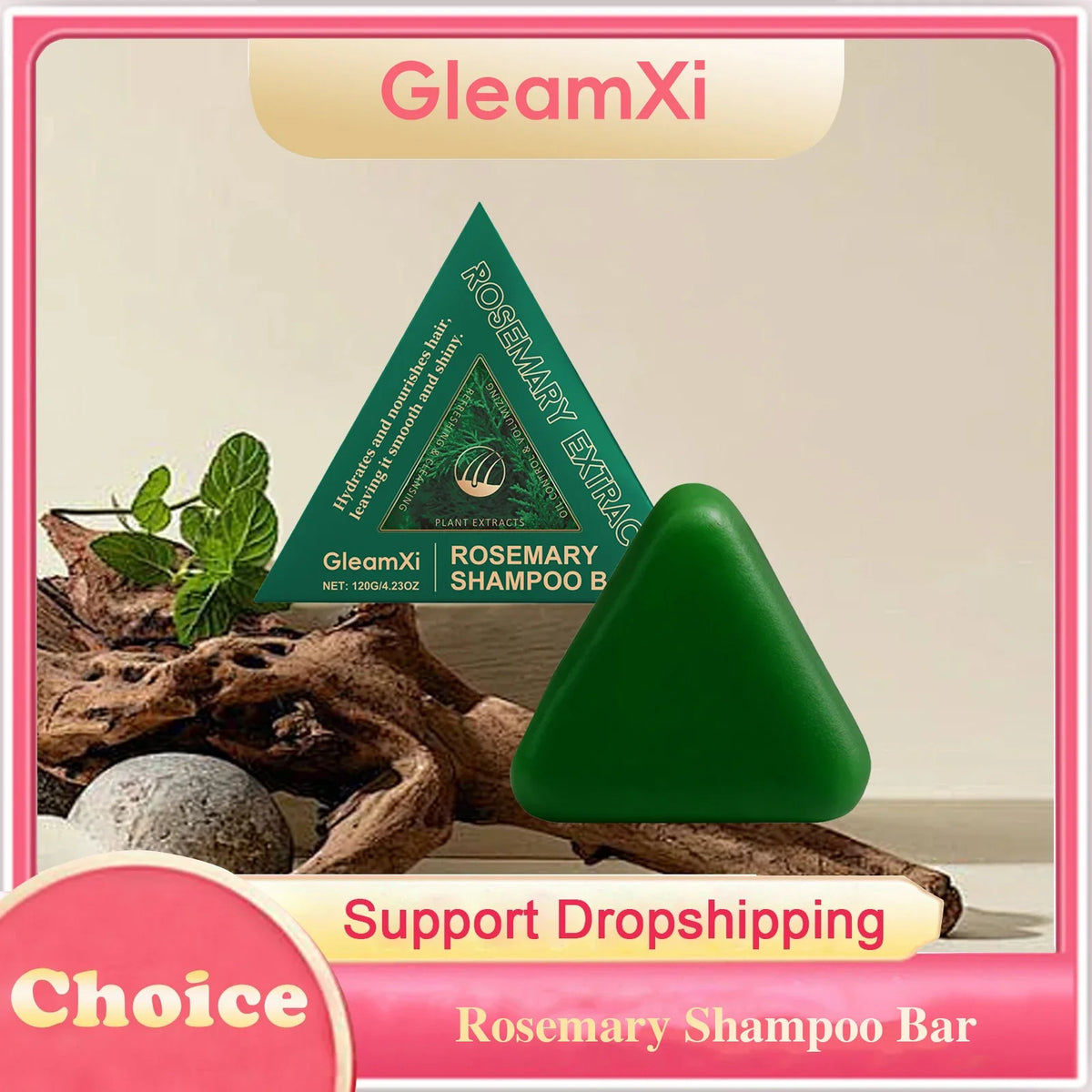 Rosemary Shampoo Bar Hair Growth Anti Loss Oil Control Improve Frizz