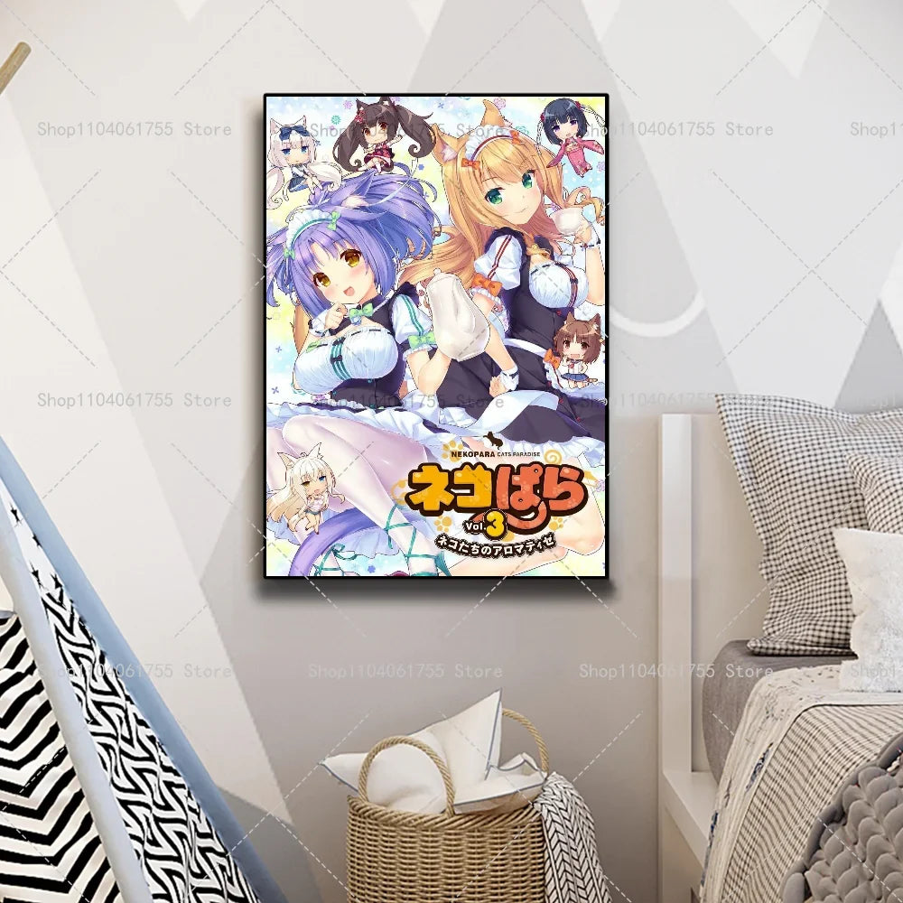 Nekopara Anime Poster – Waterproof Self-Adhesive Wall Sticker