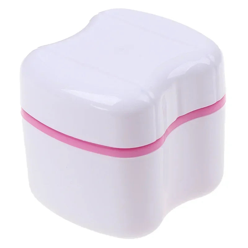 Denture Storage & Cleaning Box | Portable PP Case with Net
