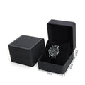 PU Leather Watch Box Rounded Corners Frosted Men's Storage Organizer