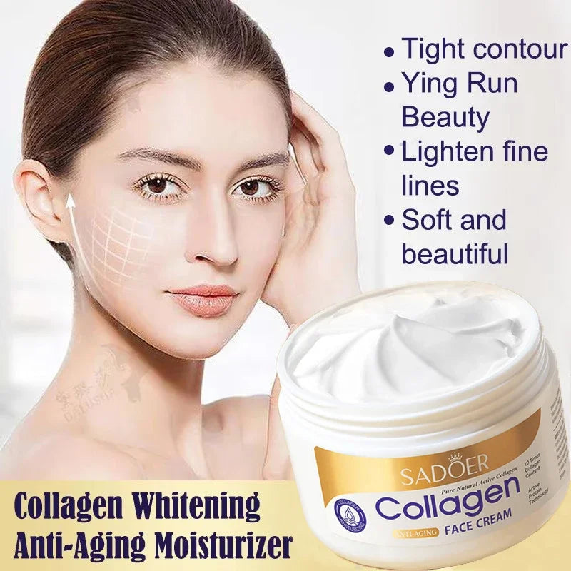 SADOER Collagen Skin Care Moisturizing Face Cream Hyaluronic Facial