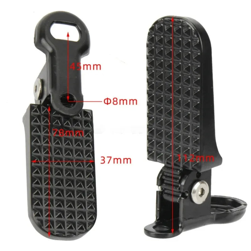 Aluminum Alloy Foldable Non-Slip Rear Foot Pegs – Bike & Moto