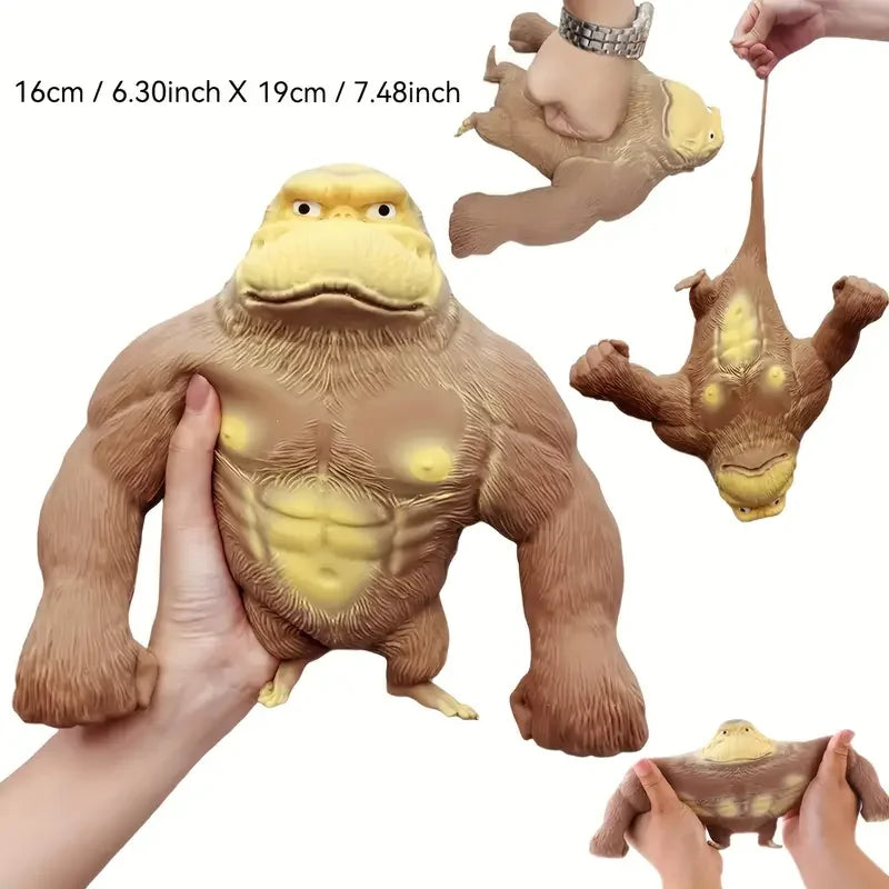 Cute Gorilla Figurines Humorous Expression Monkey Statues Stretchable