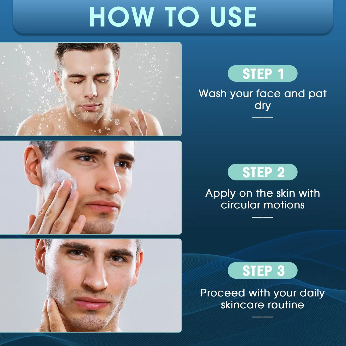 Mens Face Moisturizer Cream Collagen Hyaluronic Acid Day Night