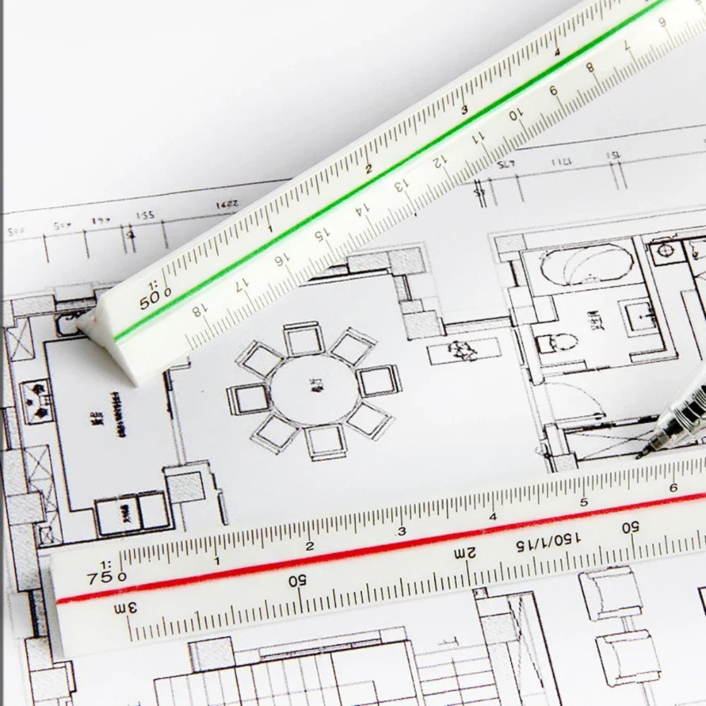 Triangular Scale Interior Design Architectural Drawing Measuring