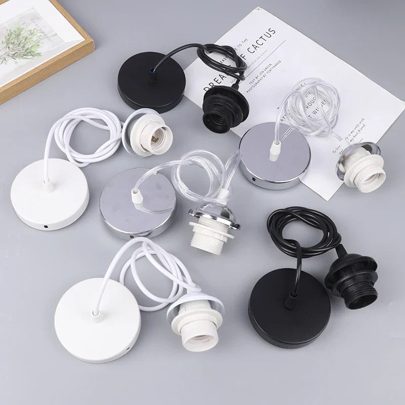 Retro E27 Pendant Lamp Holder Socket with 1m/1.5m Hanging Wire