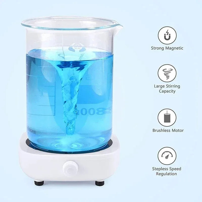 NOCCLILI Mini Magnetic Stirrer Lab Mixer 600–4000 RPM with Stir Bar
